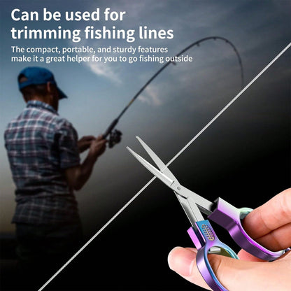 1pc Foldable Travel Scissors, Compact And Portable, TSA Compliant, Stainless Steel Telescopic Blade, Mini Craft Scissors, Suitable For Home, Outdoor And Office Use.
