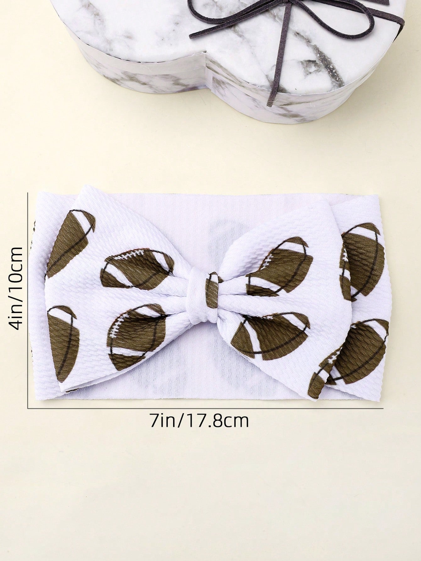 1pc Football Pattern Headband For Baby,Soft Nylon Elastic Wide Hairband,Sports Style Party Headwear,Toddler Girls Turban,Kids Baby Hair Accessories