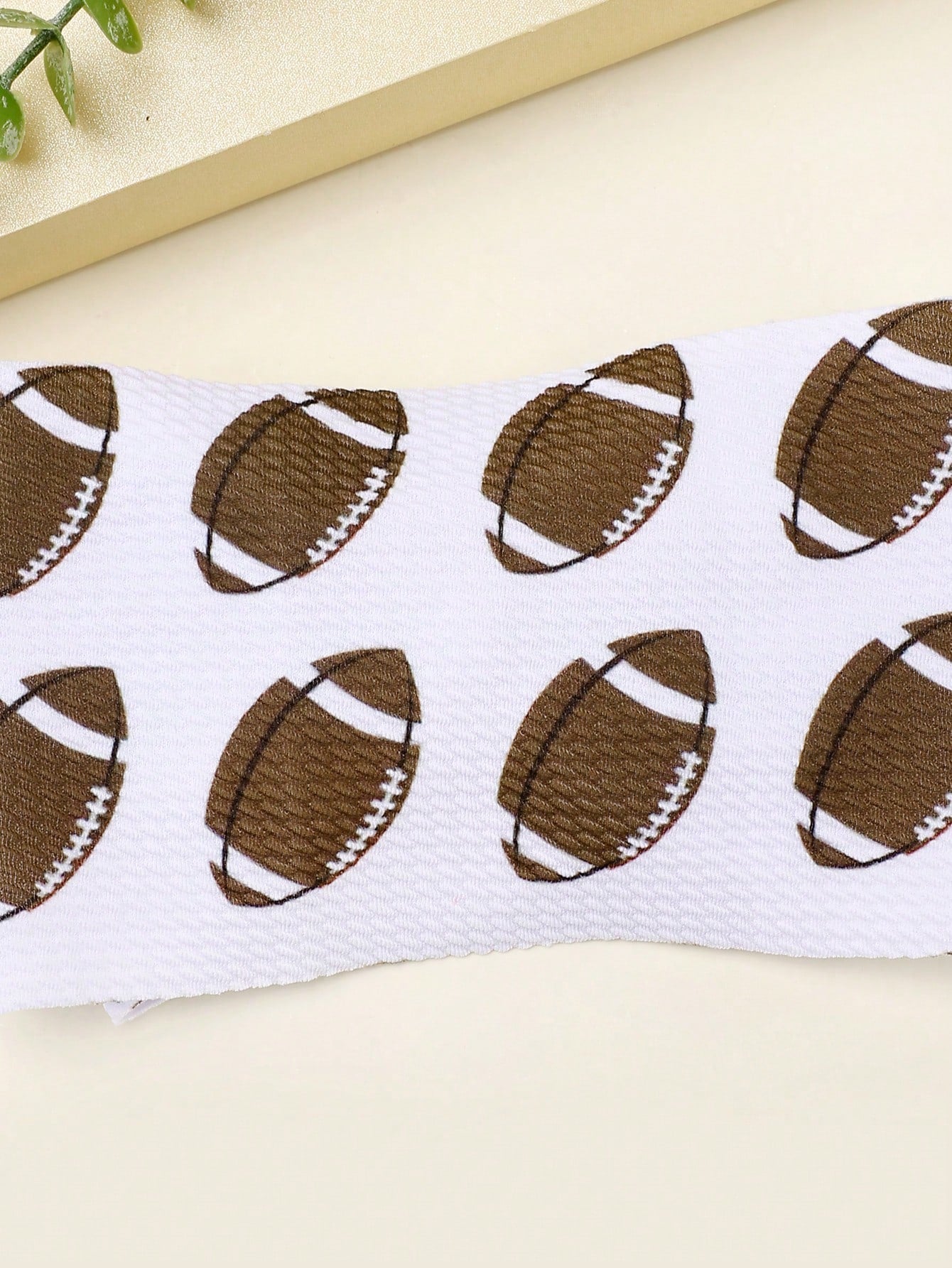 1pc Football Pattern Headband For Baby,Soft Nylon Elastic Wide Hairband,Sports Style Party Headwear,Toddler Girls Turban,Kids Baby Hair Accessories