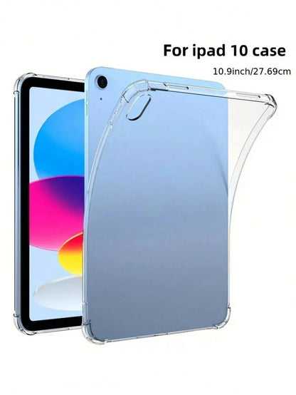 1pc Fully Transparent Four-Corner Anti-Drop Tablet Protective Case, Suitable For IPad Mini1/2/3/4/5/6/7/Air/Air2/9.7/10.2/10.5/10.9 (Air4-Air8)/Pro 11/10th Gen/A16/Pro 11 2024/12.9/Pro 13 2024 Apple M