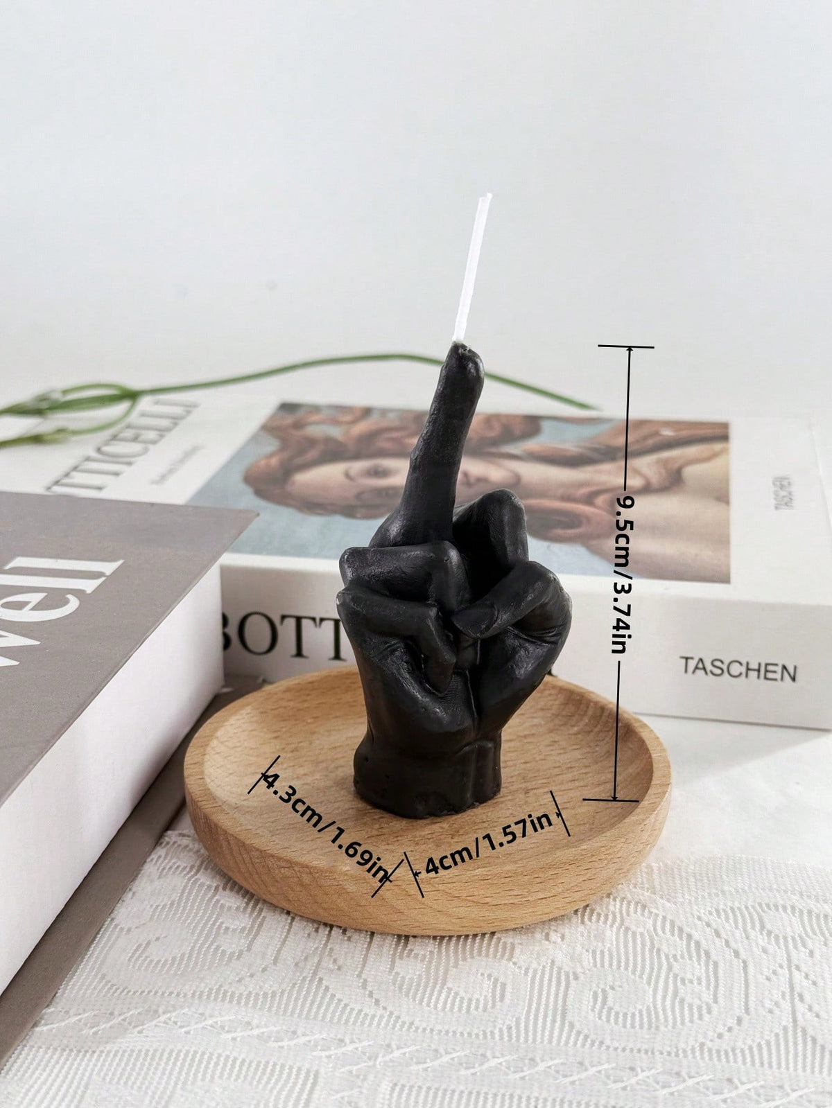1pc Funny Shaped Scented Candle, Creative Rude Hand Gesture Candle, Novelty Home Decor, Gifts For Yoga, Holidays, Weddings, Mother's Day