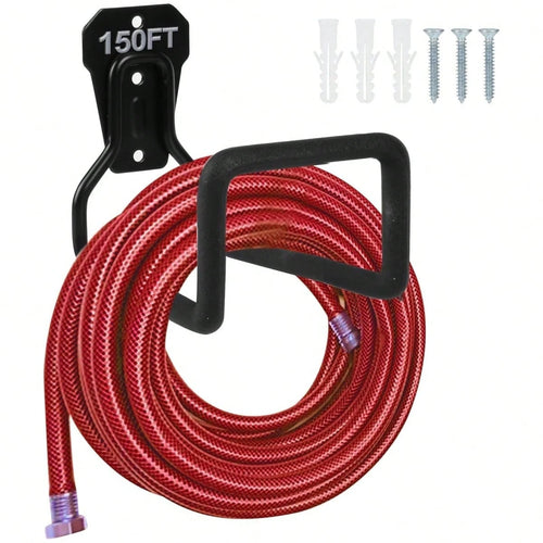 1PC Garden Hose Holder Wall Mount, Metal Hose Hanger Water Hose Holders For Outside, Heavy Duty Hose Hook For Garden Hose, Expandable Hose, Hose Reel, Water Hose
