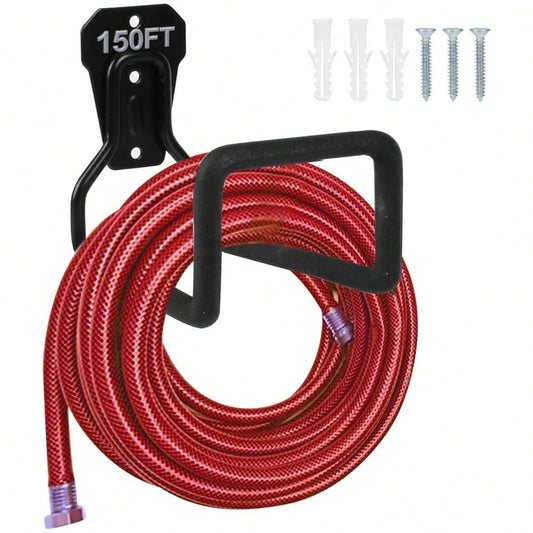 1PC Garden Hose Holder Wall Mount, Metal Hose Hanger Water Hose Holders For Outside, Heavy Duty Hose Hook For Garden Hose, Expandable Hose, Hose Reel, Water Hose