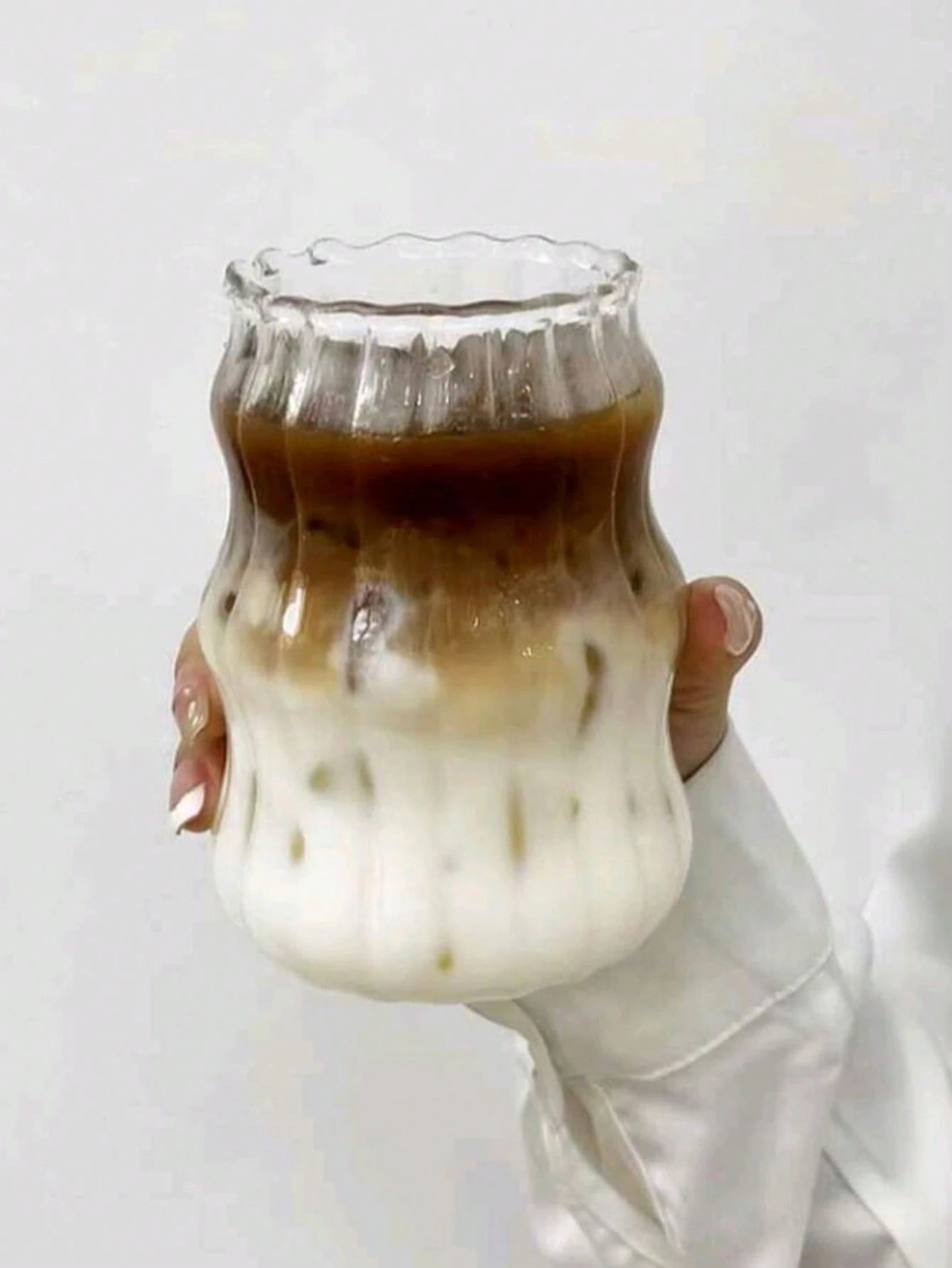 1pc Glass Coffee Cup With Straw, For Home Use, Suitable For Women, Drinking Beverage Milk Tea Cup School Supplies