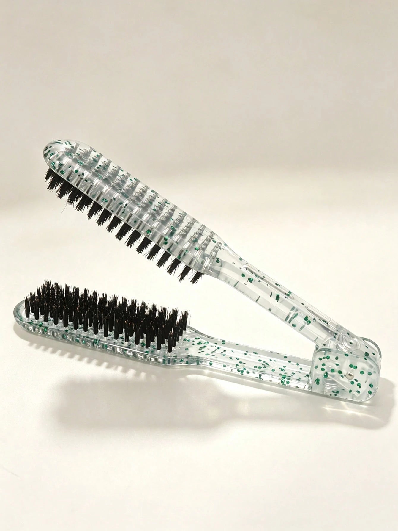 1Pc Glitter Hair Sectioning Clip Comb Set, Transparent Plastic Hair Styling Clips, Anti Slip Hair Barrettes For Salon Hairdressing Braiding, Professional Hair Grooming Tools Accessories For Women Girl