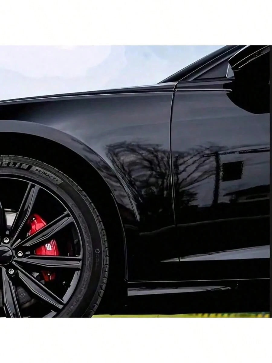 1pc Glossy Black Vinyl Wrap 50cm*200cm Multi-Size Optional Ultra-Bright Black Sticker Film For Car, Motorcycle, Furniture, Table, Wallpaper, Indoor Decoration, DIY Color Change, Super Glossy Car Wrap