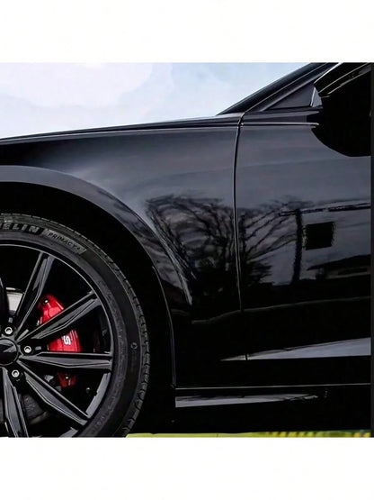 1pc Glossy Black Vinyl Wrap 50cm*200cm Multi-Size Optional Ultra-Bright Black Sticker Film For Car, Motorcycle, Furniture, Table, Wallpaper, Indoor Decoration, DIY Color Change, Super Glossy Car Wrap