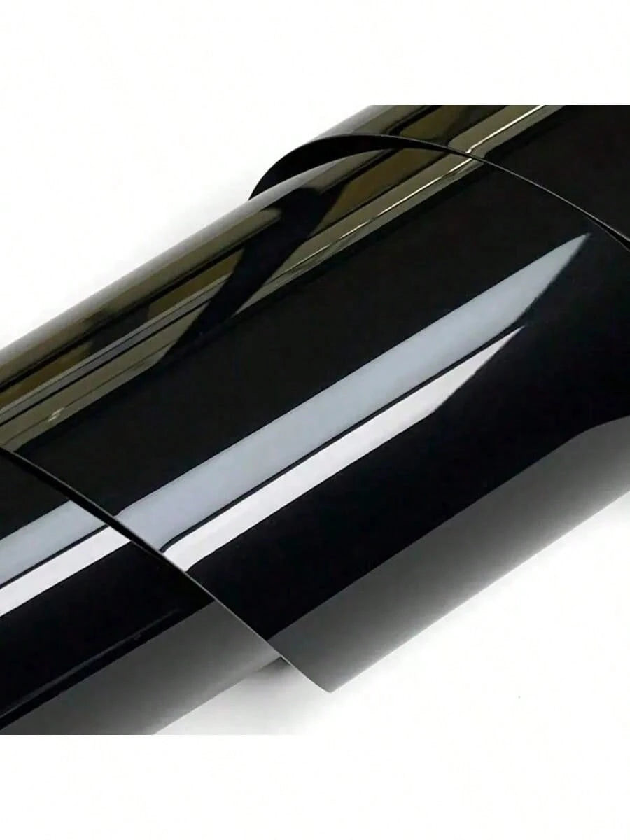 1pc Glossy Black Vinyl Wrap 50cm*200cm Multi-Size Optional Ultra-Bright Black Sticker Film For Car, Motorcycle, Furniture, Table, Wallpaper, Indoor Decoration, DIY Color Change, Super Glossy Car Wrap