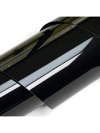 1pc Glossy Black Vinyl Wrap 50cm*200cm Multi-Size Optional Ultra-Bright Black Sticker Film For Car, Motorcycle, Furniture, Table, Wallpaper, Indoor Decoration, DIY Color Change, Super Glossy Car Wrap