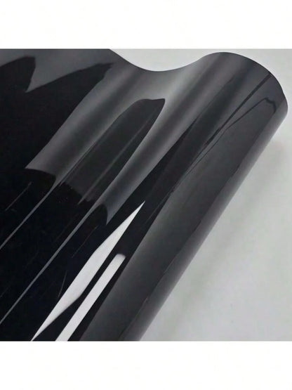 1pc Glossy Black Vinyl Wrap 50cm*200cm Multi-Size Optional Ultra-Bright Black Sticker Film For Car, Motorcycle, Furniture, Table, Wallpaper, Indoor Decoration, DIY Color Change, Super Glossy Car Wrap