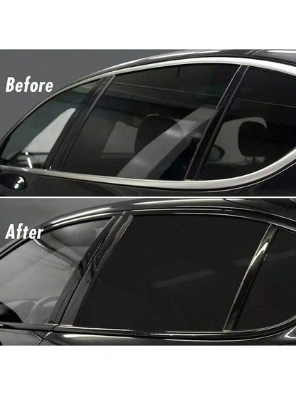 1pc Glossy Black Vinyl Wrap 50cm*200cm Multi-Size Optional Ultra-Bright Black Sticker Film For Car, Motorcycle, Furniture, Table, Wallpaper, Indoor Decoration, DIY Color Change, Super Glossy Car Wrap