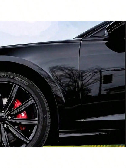 1pc Glossy Black Vinyl Wrap 50cm*200cm Multi-Size Optional Ultra-Bright Black Sticker Film For Car, Motorcycle, Furniture, Table, Wallpaper, Indoor Decoration, DIY Color Change, Super Glossy Car Wrap