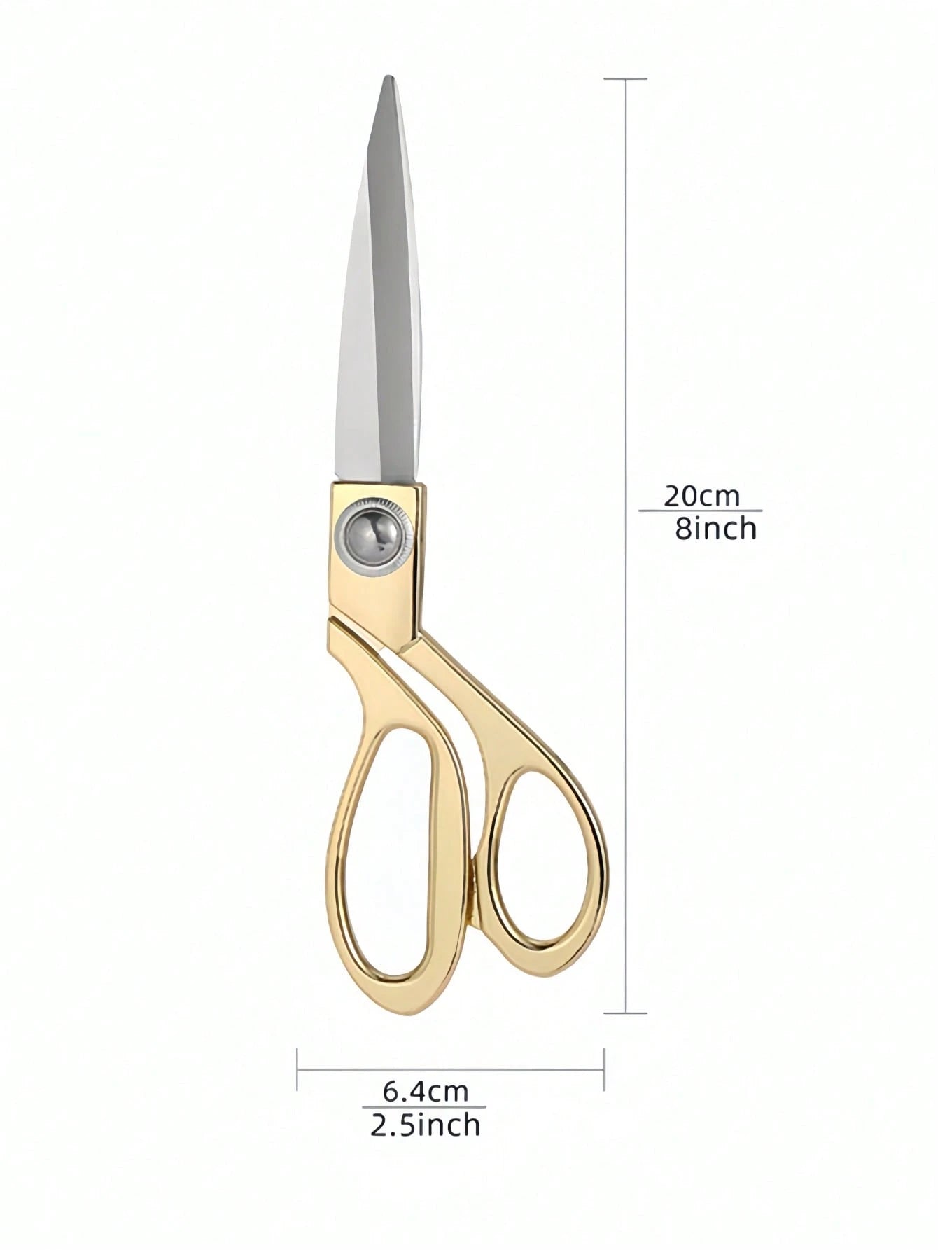1pc Golden Fabric Scissors Stainless Steel Sharp Tailor Scissors Clothing Scissors Professional Heavy Duty Dressmaking Shears Sewing Tailor