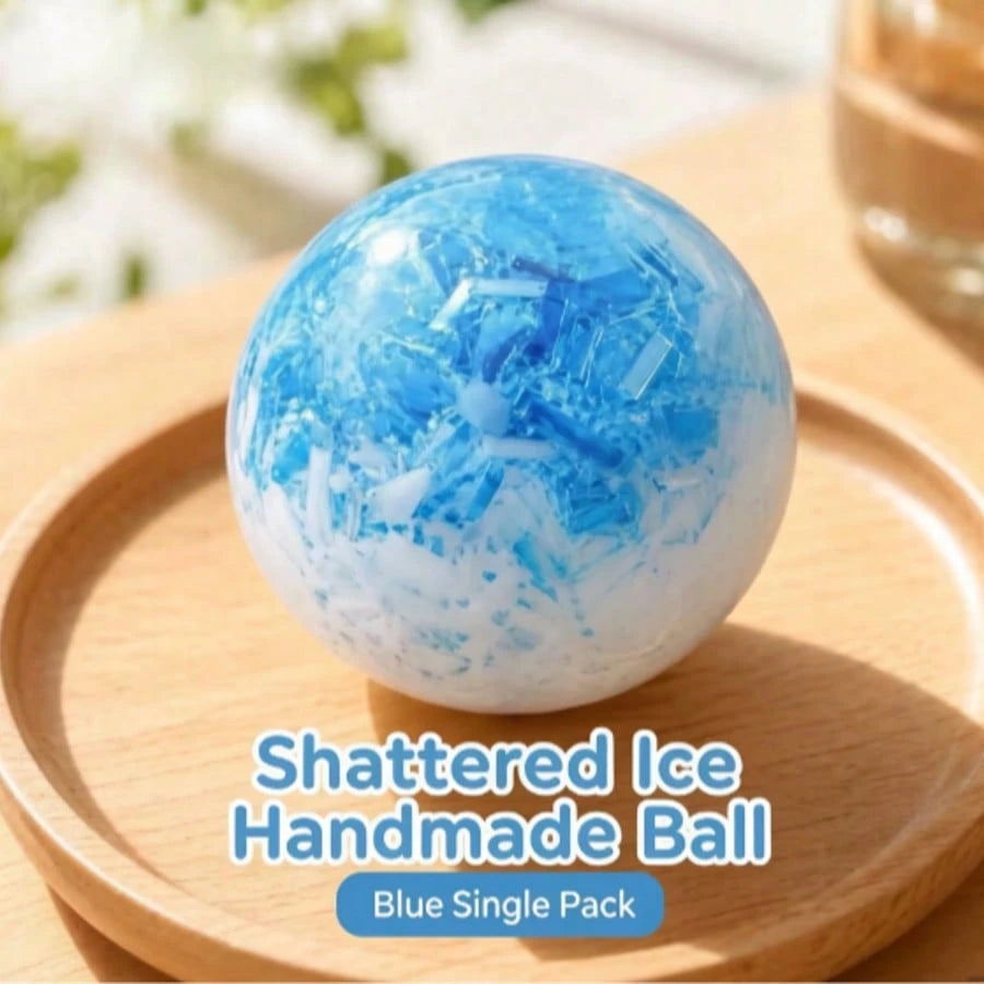 1pc Gradient Ice Slush Handmade Moldable Squeeze Ball, Highly Malleable Soft Rubber Fidget Toy, Freely Knead & Reshape To Relieve Anxiety, Portable Handheld Ornament, Stress Relief Gift For Teens & Ad