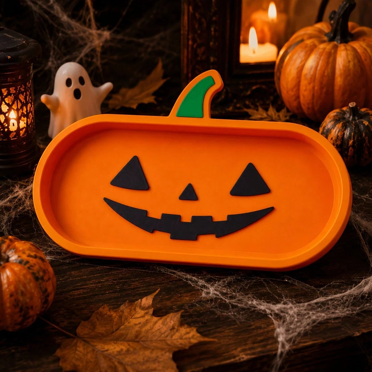 1PC Halloween Pumpkin Glasses Storage Tray, Can Store Glasses, Fashion Glasses, Rings, Keys, Desktop Small Items, Suitable For Halloween, Holiday Party, Daily Storage, Birthday Gift