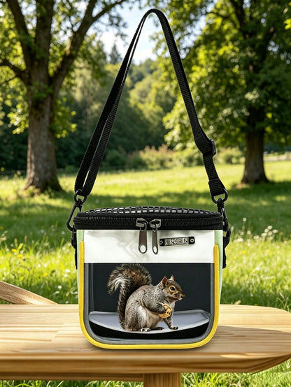 1pc Hamster Crossbody Bag Small Pet Carrier Portable Shoulder Bag Handheld Travel Bag For Sugar Glider