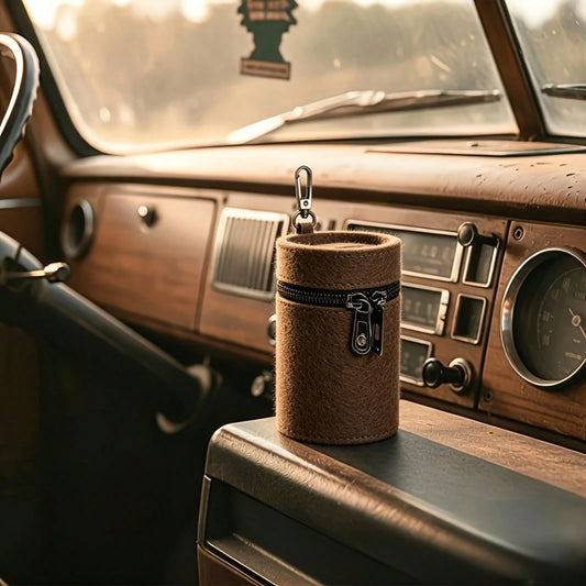 1pc Handmade Car Coin Purse Storage Can, Artisanal Stitching Unique Design, Fits Cup Holder For Small Items- Unique Gift For Car Lovers