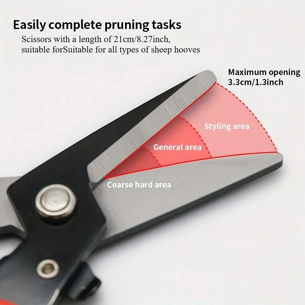 1PC Heavy-Duty 8 Professional Hoof Trimming Shears, Spring-Loaded Goat Hoof Nippers With Blades, Durable Precision Hoof Farm, Ranch & Vet Use, Goat, Alpaca, Llama & Pig Hoof Trimming