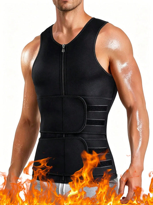 1PC,High-End Men's Shapewear Vest, Slim Fit, Waist & Tummy Control, Fitness Sports Premium Men's Body Shaper