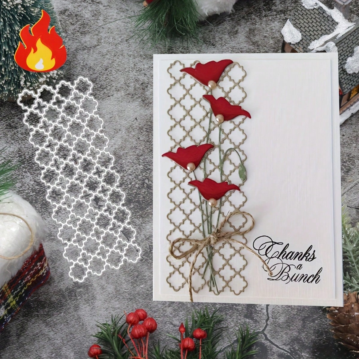1pc Innovative Grid Metal Cutting Template, Embossing Mold, Craft Metal Mold, Die Cut Envelope For Card Making, Photo Album Card, Embossed Paper Art, Photo Album Stamp, Card