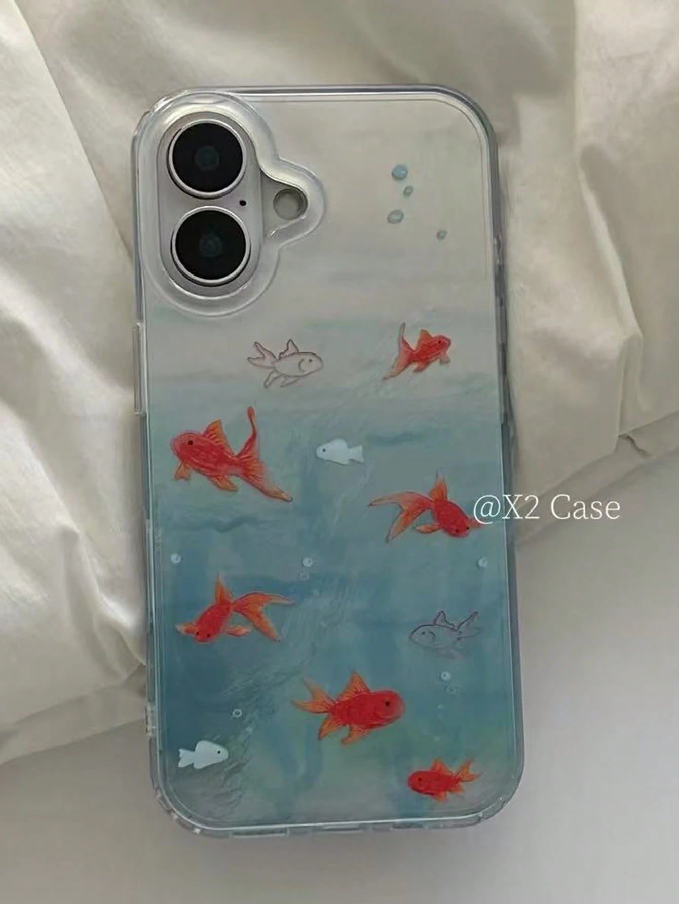 1PC Ins Goldfish IMD Full Coverage Shockproof TPU Phone Case Compatible With Apple 11 Pro Max/12 Pro Max/13 Pro Max/14 Pro Max/15 Pro Max/16 Pro Max/17 Pro Max