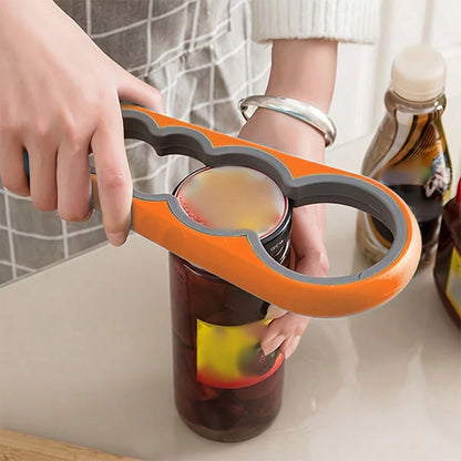 1pc Jar Opener Bottle Opener, Can Opener For Weak Hands, Mutil Jar Opener Get Lids Off Easily Manual Bottle CapRemover For Home Kitchen Use Non-Slip Grip, Convenient For People With Less Strength To U