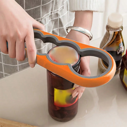 1pc Jar Opener Bottle Opener, Can Opener For Weak Hands, Mutil Jar Opener Get Lids Off Easily Manual Bottle CapRemover For Home Kitchen Use Non-Slip Grip, Convenient For People With Less Strength To U