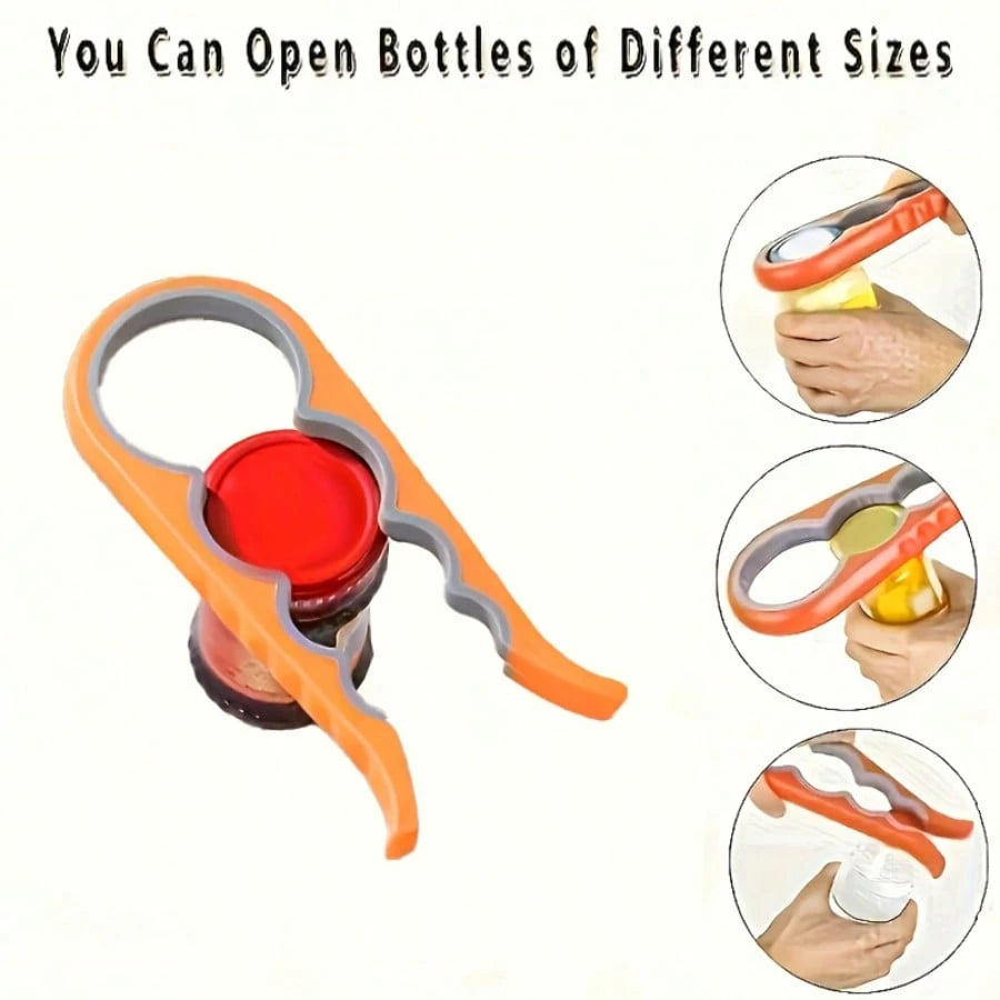 1pc Jar Opener Bottle Opener, Can Opener For Weak Hands, Mutil Jar Opener Get Lids Off Easily Manual Bottle CapRemover For Home Kitchen Use Non-Slip Grip, Convenient For People With Less Strength To U