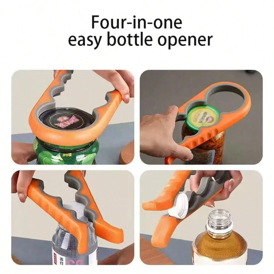 1pc Jar Opener Bottle Opener, Can Opener For Weak Hands, Mutil Jar Opener Get Lids Off Easily Manual Bottle CapRemover For Home Kitchen Use Non-Slip Grip, Convenient For People With Less Strength To U