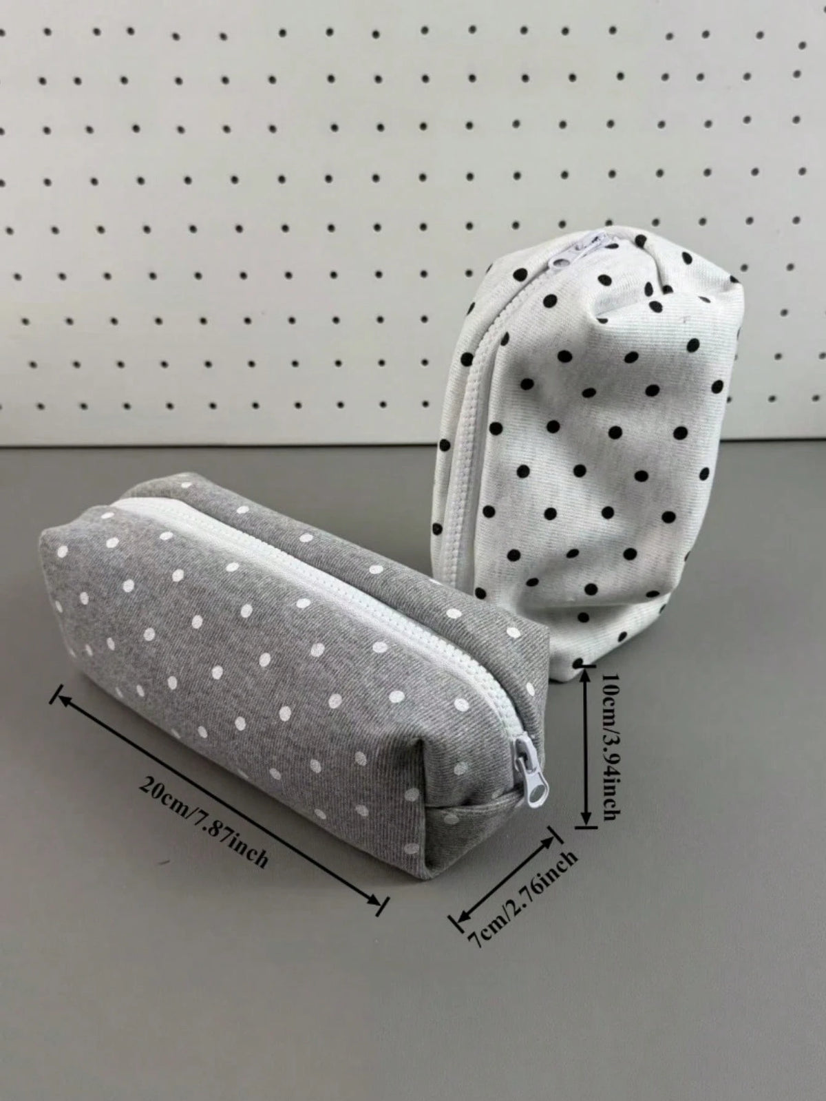 1pc Large Capacity Polka Dot Stationery Bag & Cosmetic Pouch: Korean Style Pencil Case| Minimalist Portable For Girls, Back To School