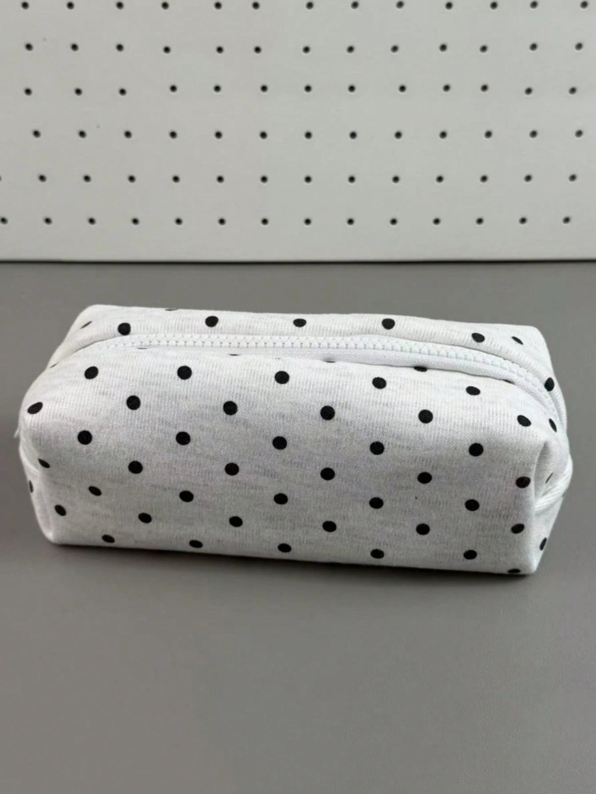 1pc Large Capacity Polka Dot Stationery Bag & Cosmetic Pouch: Korean Style Pencil Case| Minimalist Portable For Girls, Back To School