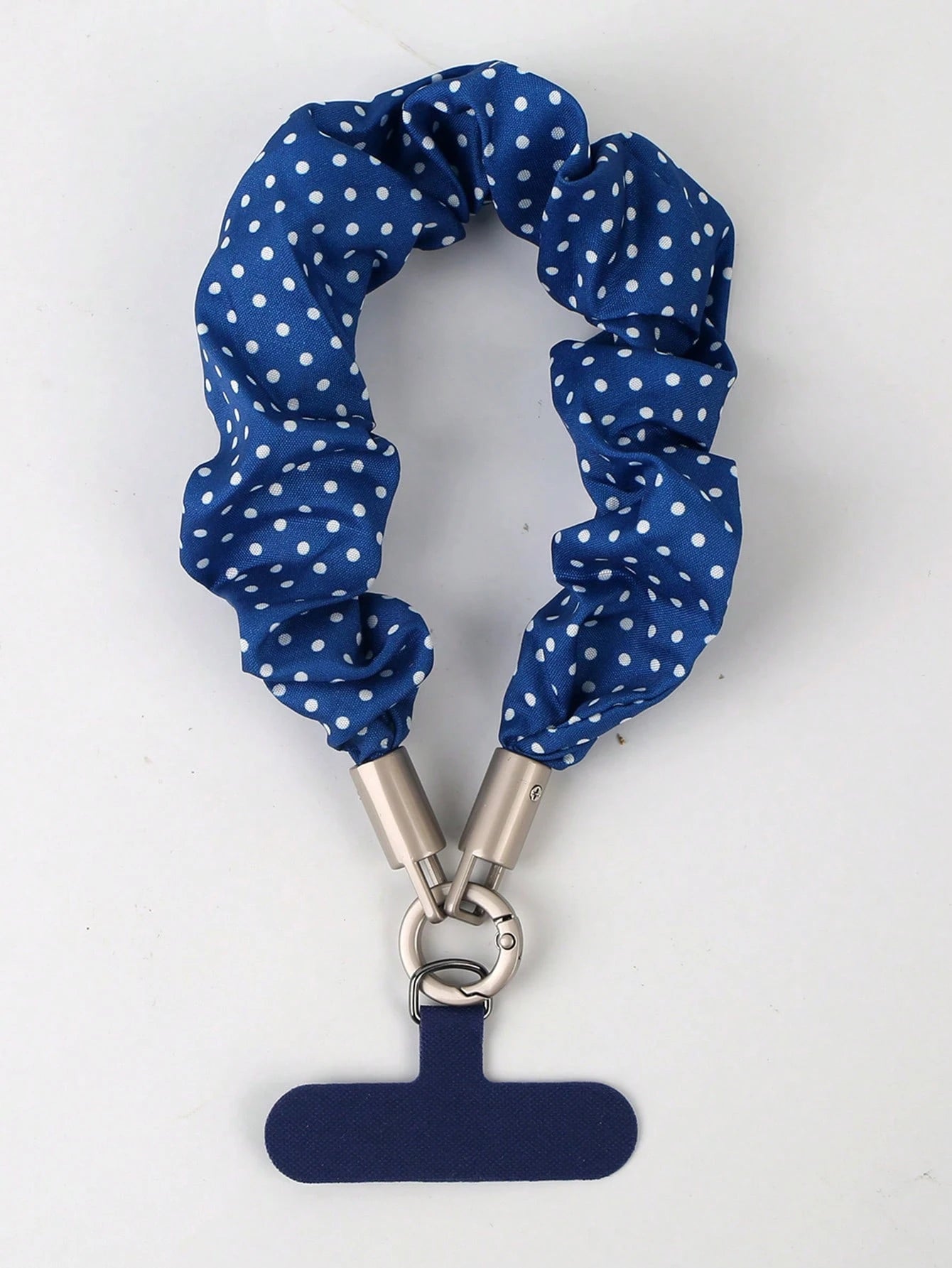 1pc Large Scrunchie Phone Lanyard, Plaid Polka Dot Floral High-End Fashion Phone Chain Short Handmade Phone Wrist Strap Anti-Loss Rope Phone Chain Scrunchie Hook, Strap, Smartphone Wristband, Graduati