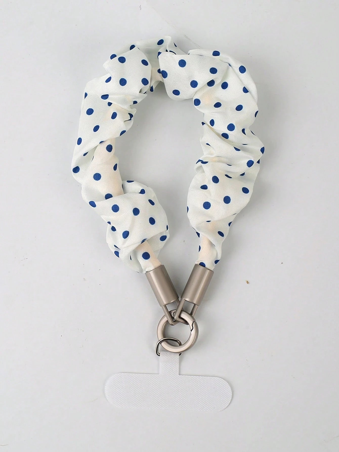 1pc Large Scrunchie Phone Lanyard, Plaid Polka Dot Floral High-End Fashion Phone Chain Short Handmade Phone Wrist Strap Anti-Loss Rope Phone Chain Scrunchie Hook, Strap, Smartphone Wristband, Graduati