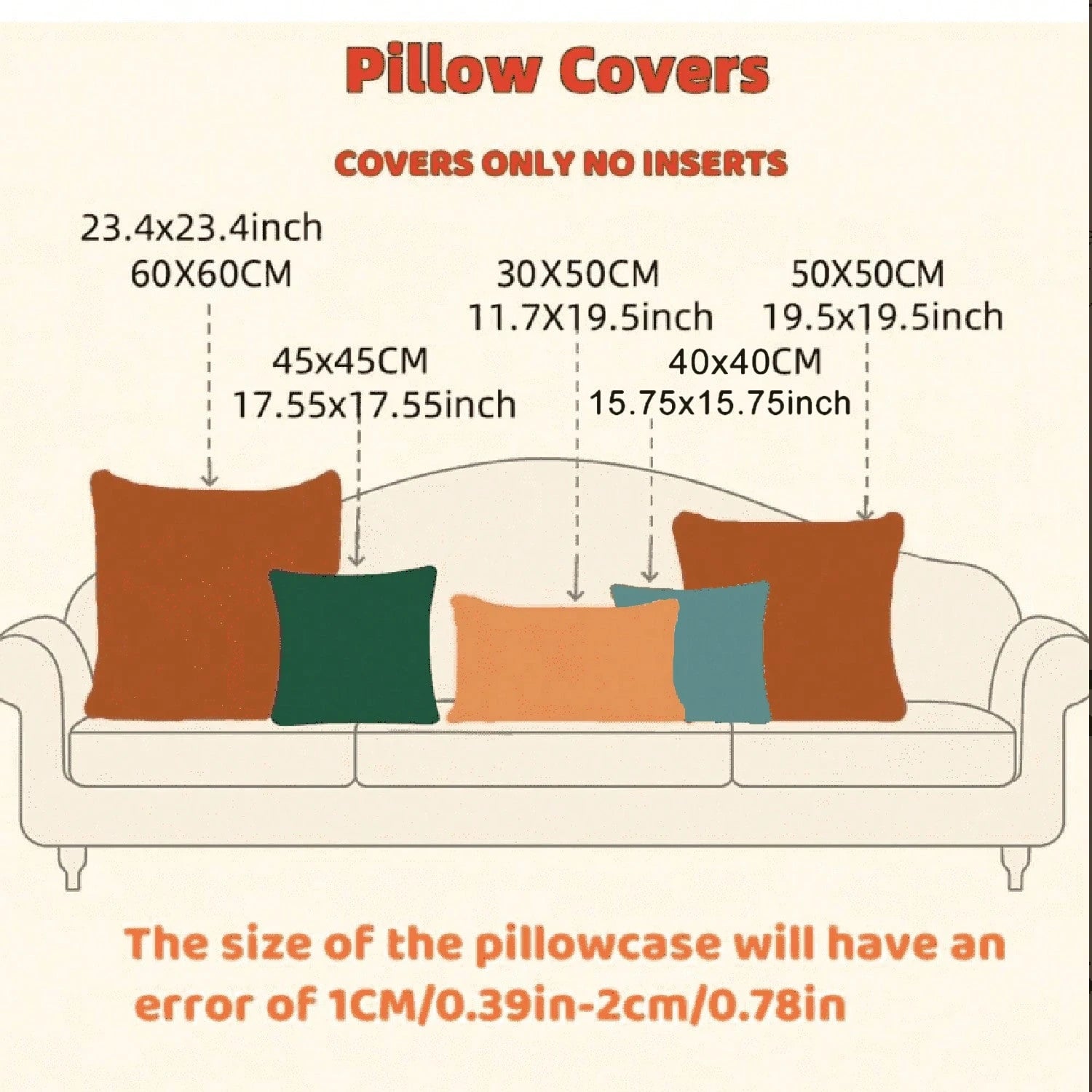 1pc Luxury Decorative Linen Square Throw Pillow Case For Sofa, Living Room, Bedroom, Farmhouse, Can Also Be Used As A Gift, Suitable For All Seasons, No Filling Included