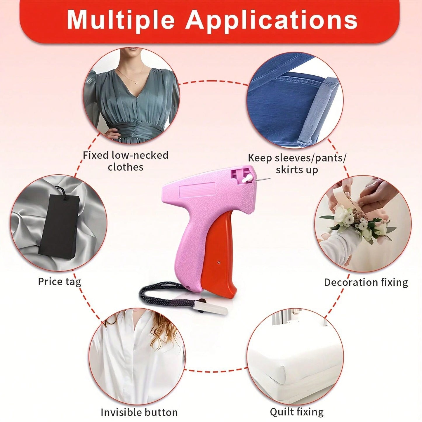 1pc Mini Sewing Gun For Garment Repair, Fine Sewing Label Gun, Suitable For Clothing Sewing, Quilting, Hemming, Quick Sewing
