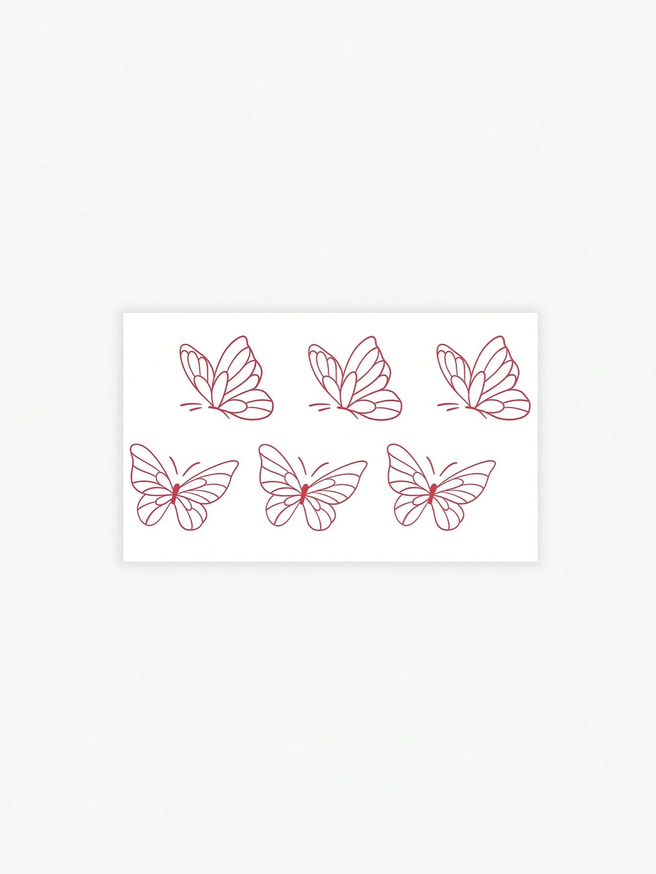 1pc Minimalist Artistic Red Butterfly Pattern Temporary Tattoo, Waterproof & Sweat-Proof, Lasts 1-3 Days, Suitable For Women, Can Be Applied On Collarbone Or Wrist
