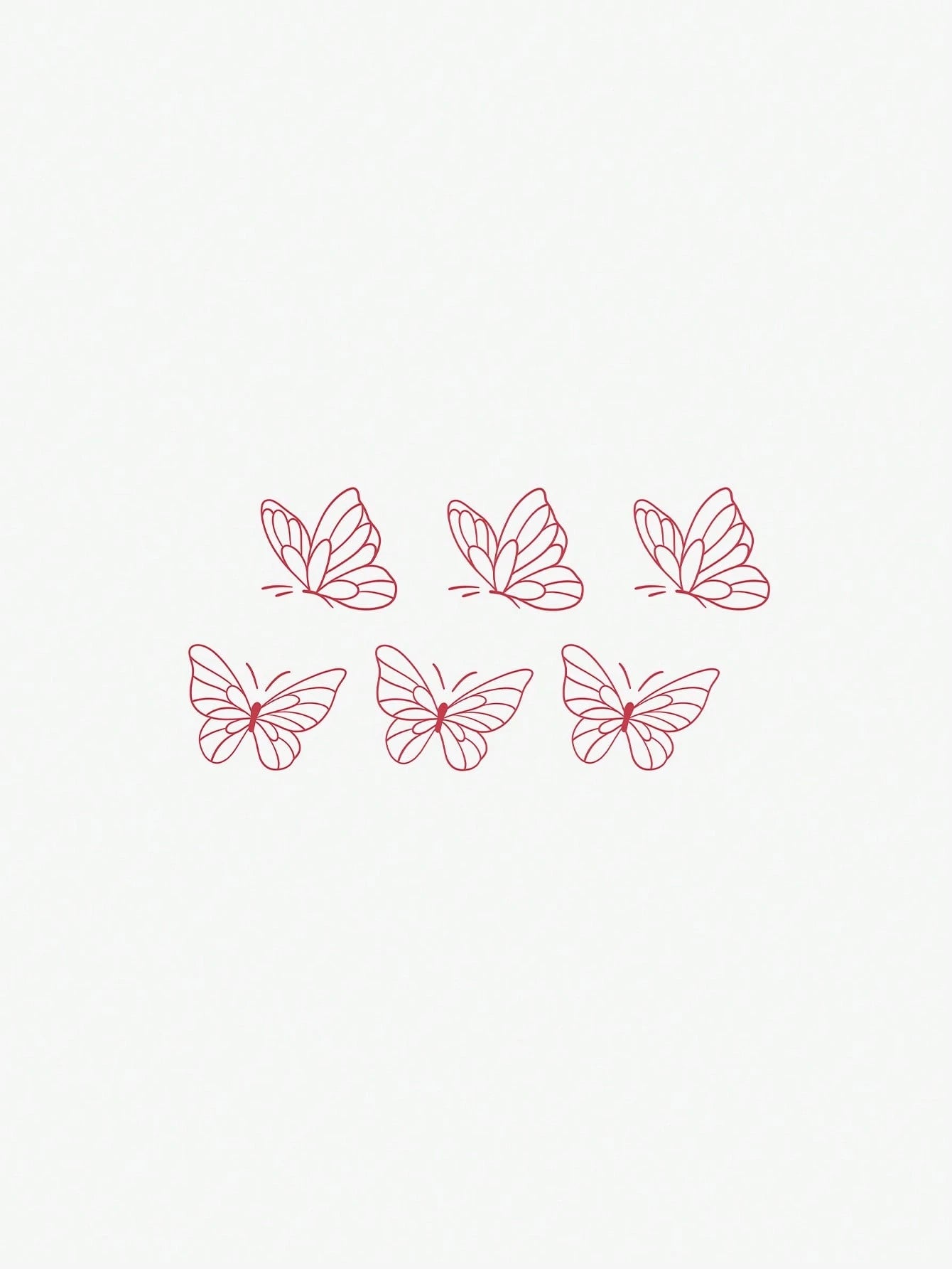 1pc Minimalist Artistic Red Butterfly Pattern Temporary Tattoo, Waterproof & Sweat-Proof, Lasts 1-3 Days, Suitable For Women, Can Be Applied On Collarbone Or Wrist