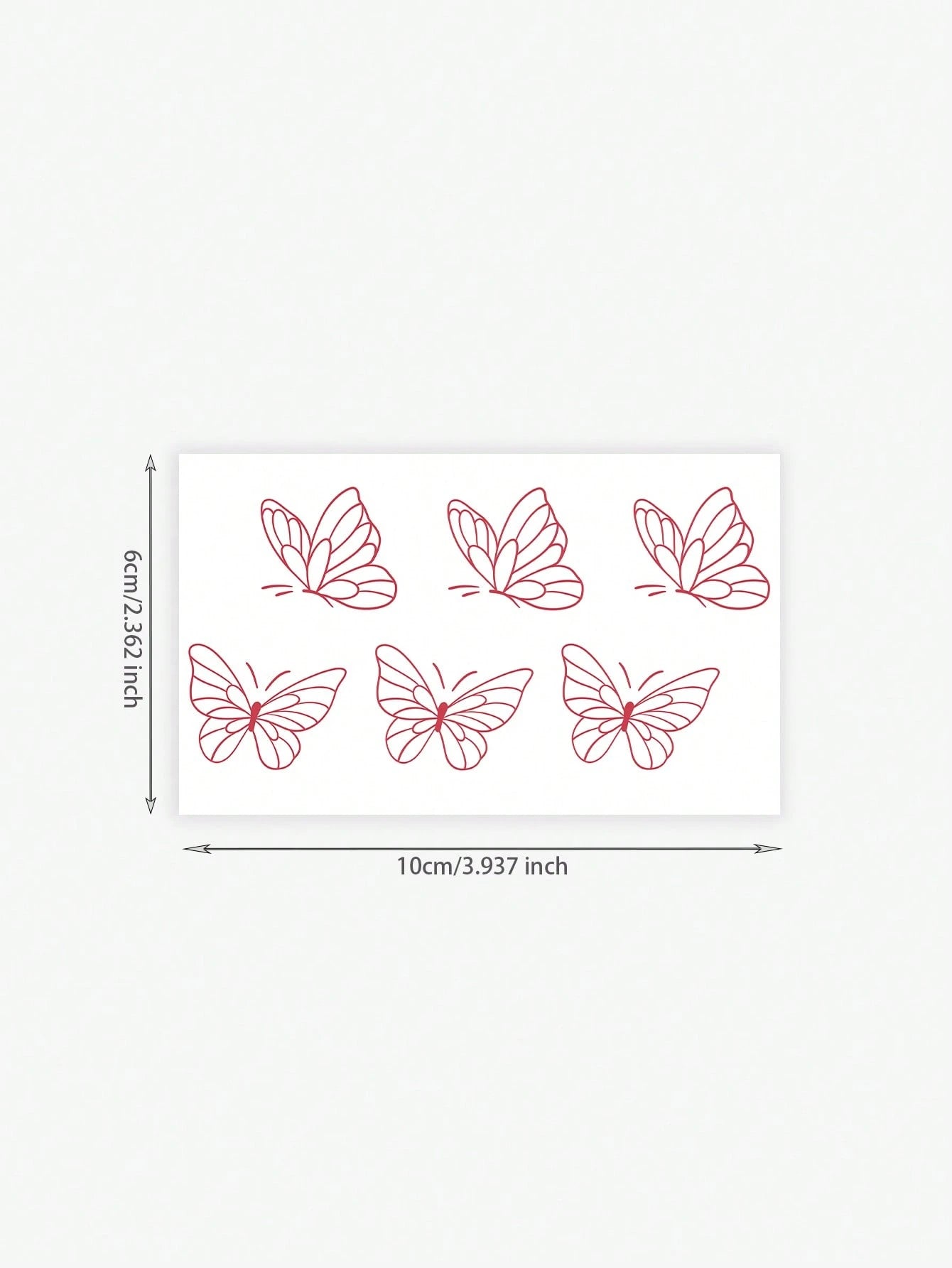 1pc Minimalist Artistic Red Butterfly Pattern Temporary Tattoo, Waterproof & Sweat-Proof, Lasts 1-3 Days, Suitable For Women, Can Be Applied On Collarbone Or Wrist