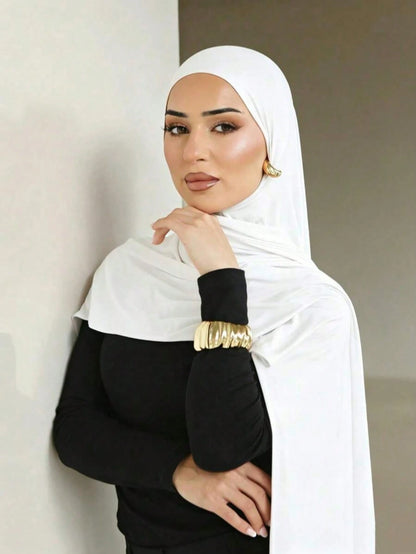 1pc Modal Material Headscarf, Suitable For Daily Wear, Outdoor Prayer, Worship Activities And More. Made Of Soft And Silky Material, Breathable And Comfortable, With A Simple And Elegant Design, Suita