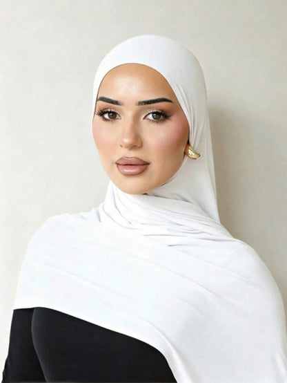 1pc Modal Material Headscarf, Suitable For Daily Wear, Outdoor Prayer, Worship Activities And More. Made Of Soft And Silky Material, Breathable And Comfortable, With A Simple And Elegant Design, Suita