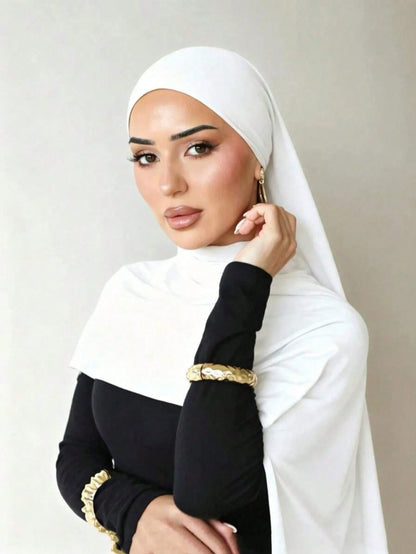 1pc Modal Material Headscarf, Suitable For Daily Wear, Outdoor Prayer, Worship Activities And More. Made Of Soft And Silky Material, Breathable And Comfortable, With A Simple And Elegant Design, Suita