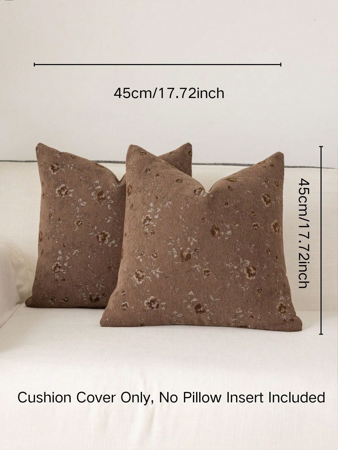 1pc Modern Pastoral Country Style Chenille Jacquard Soft Washable Machine Washable Hidden Zipper Suitable For Sofa Bedroom Living Room Home Decor Throw Pillow Cover
