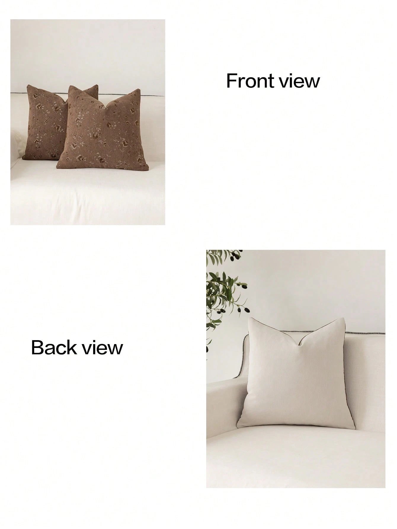 1pc Modern Pastoral Country Style Chenille Jacquard Soft Washable Machine Washable Hidden Zipper Suitable For Sofa Bedroom Living Room Home Decor Throw Pillow Cover