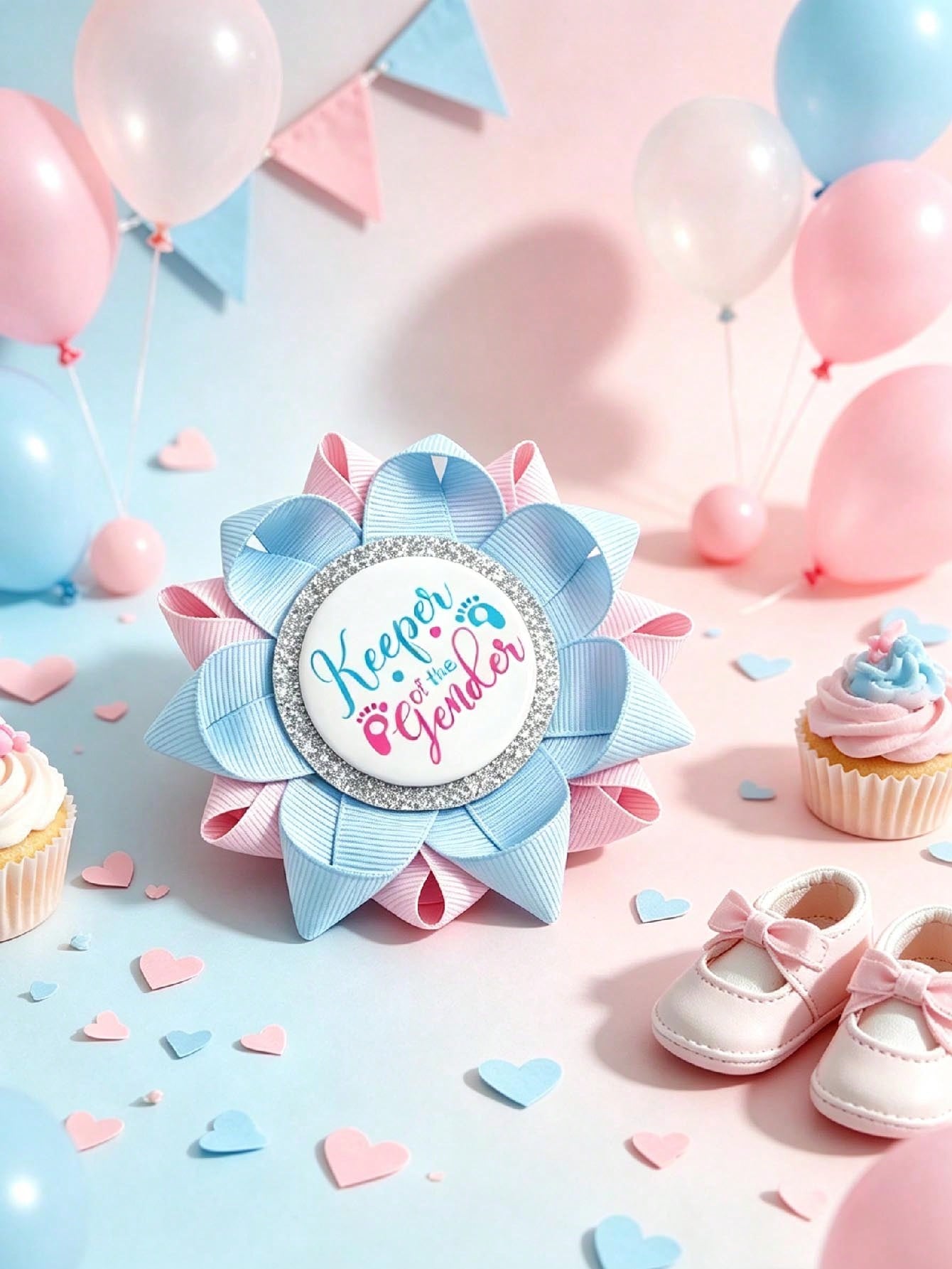 1PC Mom-To-Be Badge, Boy/Girl Gender Reveal Baby Shower Party Pin, Baby Shower Decoration, Baby Party Decoration Badge, Family Dad-To-Be Mom-To-Be Party Gender Reveal Party Decoration Brooch, Tabletop