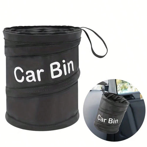 1pc Multi-Function Vehicle Waste Container, Oxford Cloth Storage Box Automotive Storage Bucket, Collapsible Trash Bin, Interior Car Additions For Easy Cleaning, And Odorless, Fashionable And Not Messy