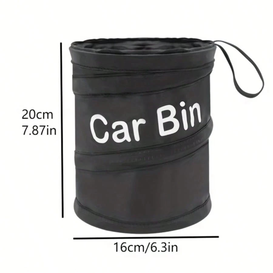 1pc Multi-Function Vehicle Waste Container, Oxford Cloth Storage Box Automotive Storage Bucket, Collapsible Trash Bin, Interior Car Additions For Easy Cleaning, And Odorless, Fashionable And Not Messy