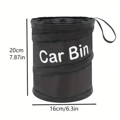 1pc Multi-Function Vehicle Waste Container, Oxford Cloth Storage Box Automotive Storage Bucket, Collapsible Trash Bin, Interior Car Additions For Easy Cleaning, And Odorless, Fashionable And Not Messy