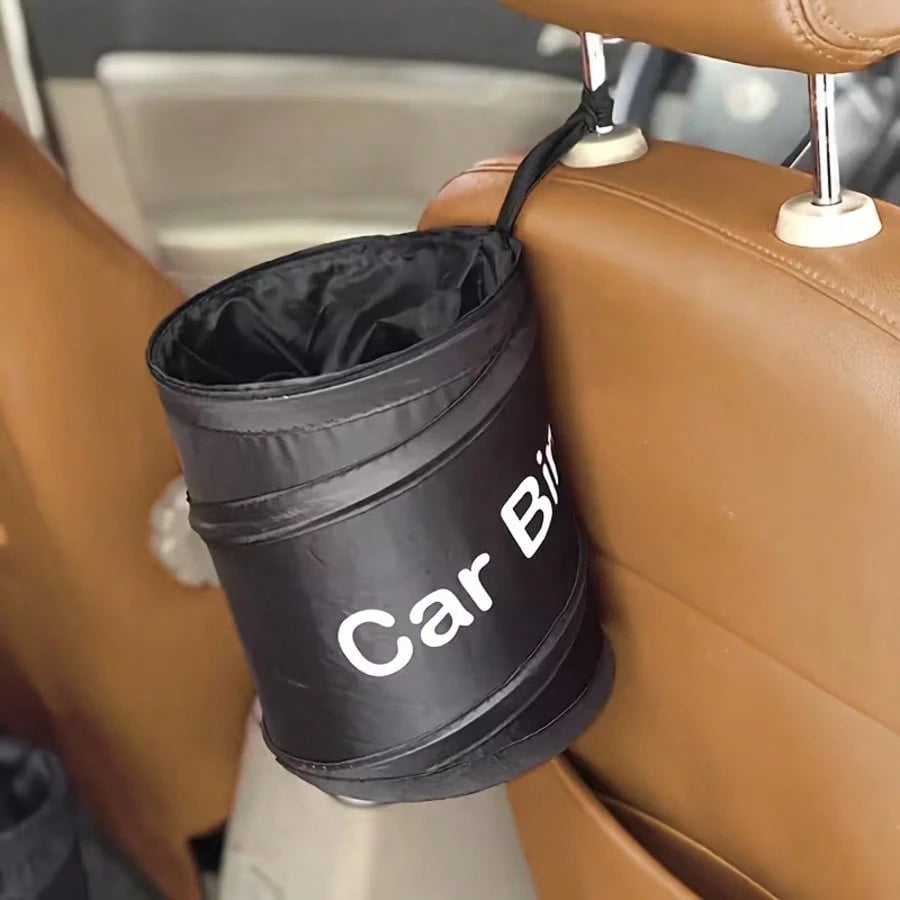 1pc Multi-Function Vehicle Waste Container, Oxford Cloth Storage Box Automotive Storage Bucket, Collapsible Trash Bin, Interior Car Additions For Easy Cleaning, And Odorless, Fashionable And Not Messy
