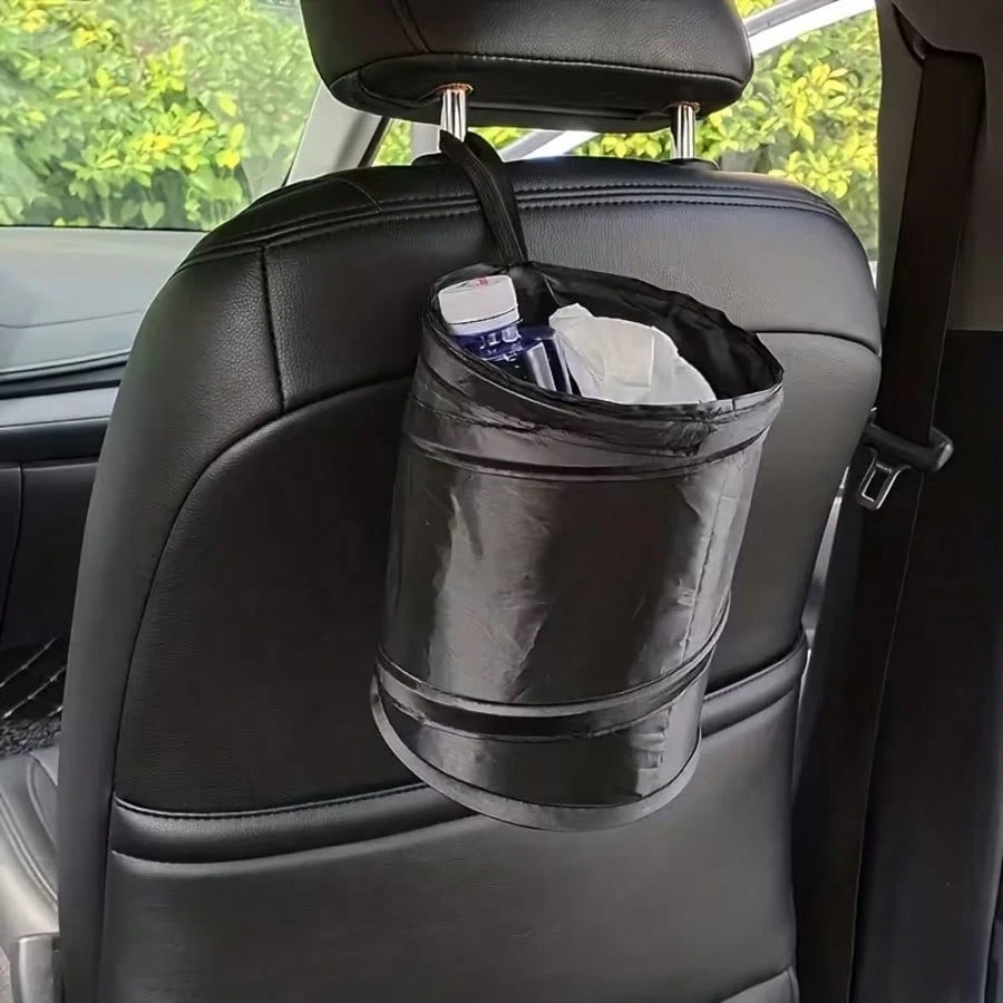 1pc Multi-Function Vehicle Waste Container, Oxford Cloth Storage Box Automotive Storage Bucket, Collapsible Trash Bin, Interior Car Additions For Easy Cleaning, And Odorless, Fashionable And Not Messy