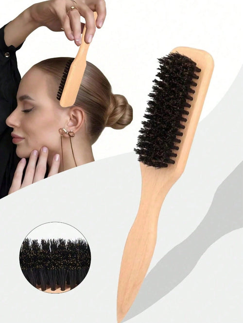 1pc Multi-Functional Mustache Brush, Professional Hair Styling Comb, Hair Smoothing Tool, Barber Cleaning Brush, Pointed Tail Comb, Scalp Massage Brush, Air Cushion Brush, Suitable For National Day, B